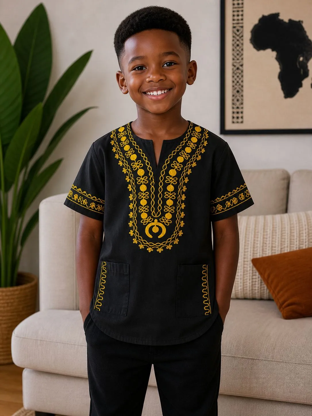 KAVAZI Kids Embroidery Top haut brodé garçon