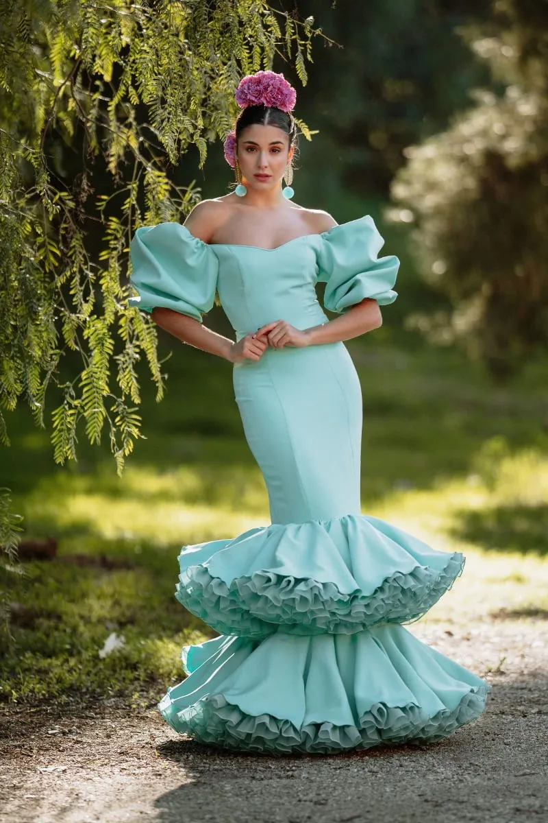 VIVA LA FERIA-MODA FLAMENCA Malagueña robe flamenca