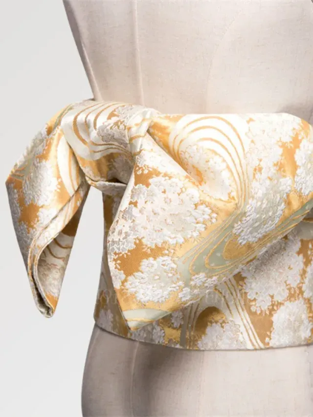 Japon style Sanaé ceinture obi dorée pour kimono