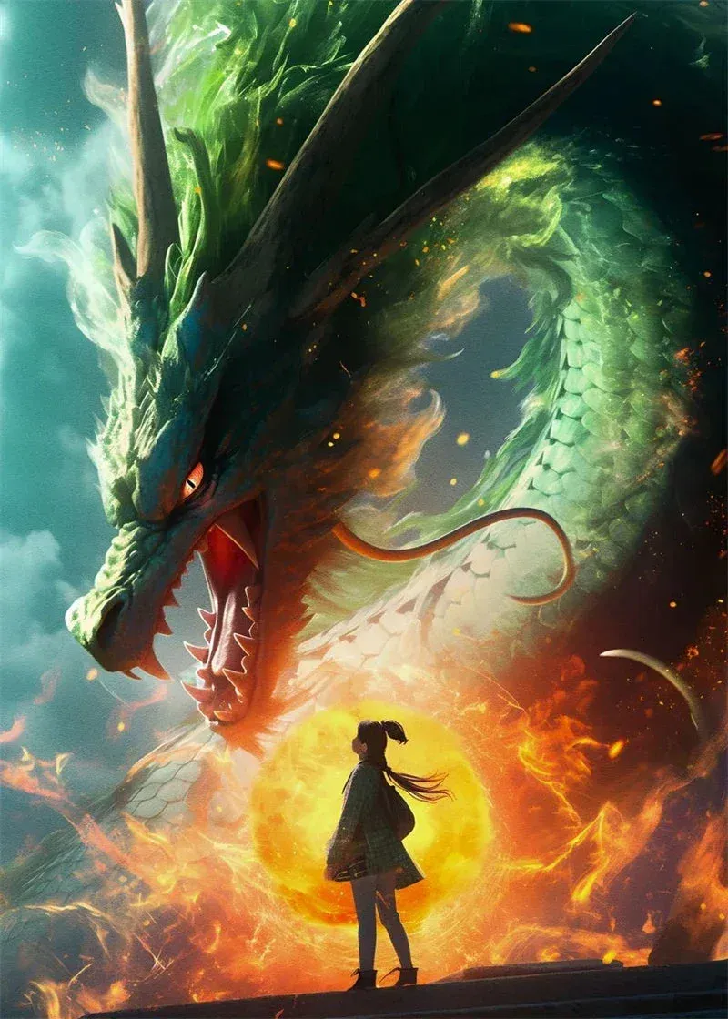 Japon style Tableau Dragon Japonais tableau mural