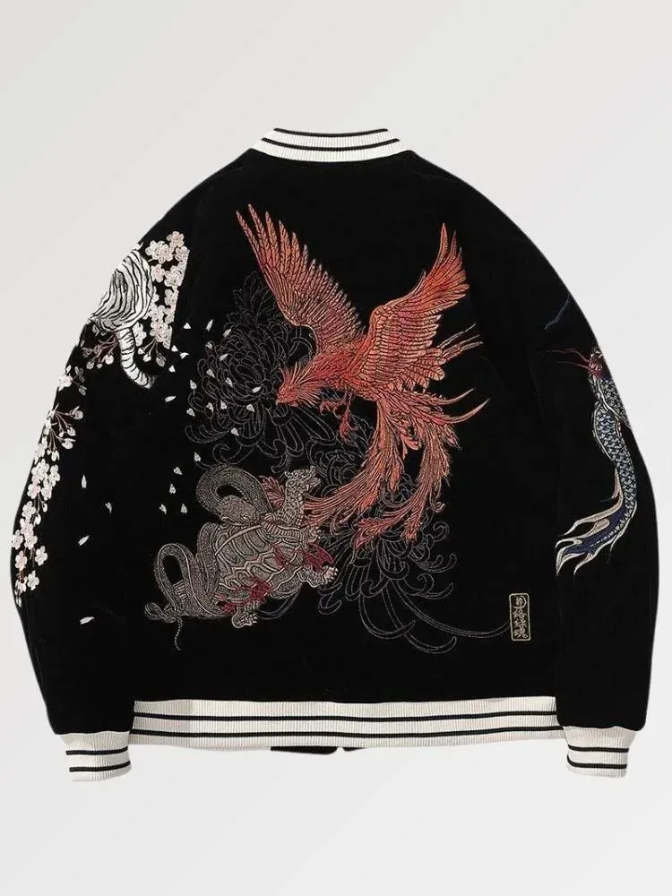 Japon style Sukajan Jacket traditionnelle veste japonaise