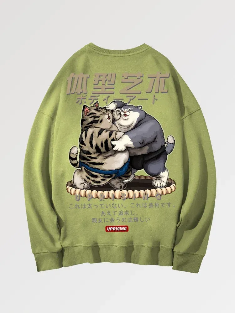 Japon style Hamatesano sweat imprimé japonais coton