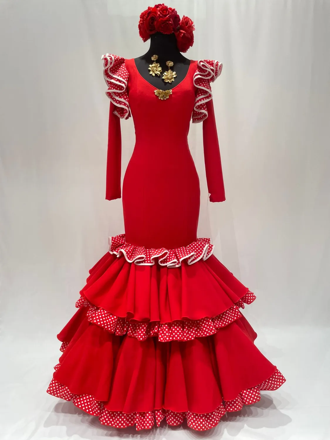 Viva la Feria Pepa robe flamenca rouge taille 42 stretch