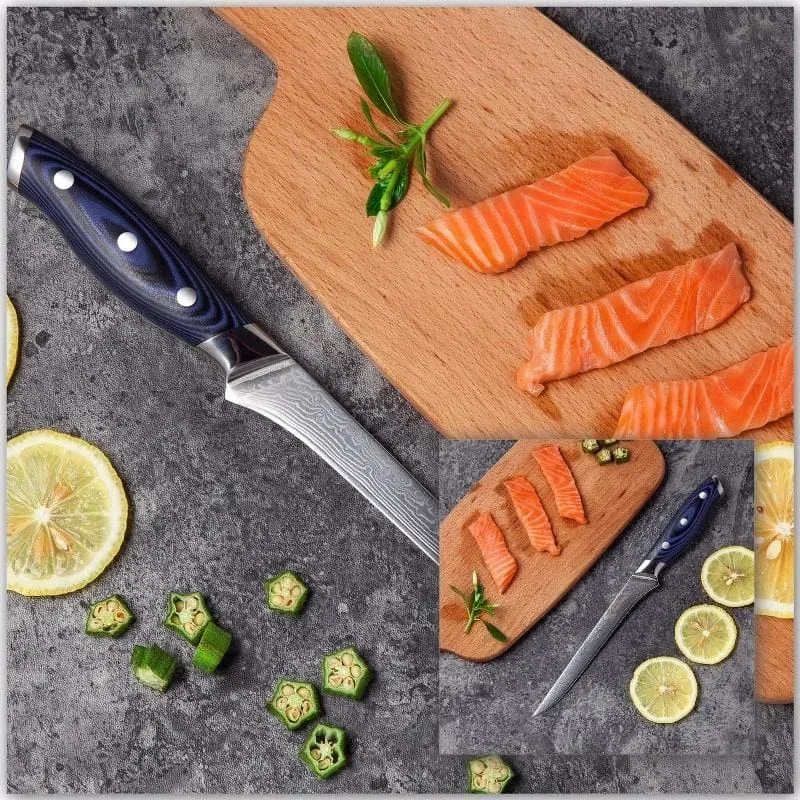 Japon style Tomamu couteau damas chef lame multicouche