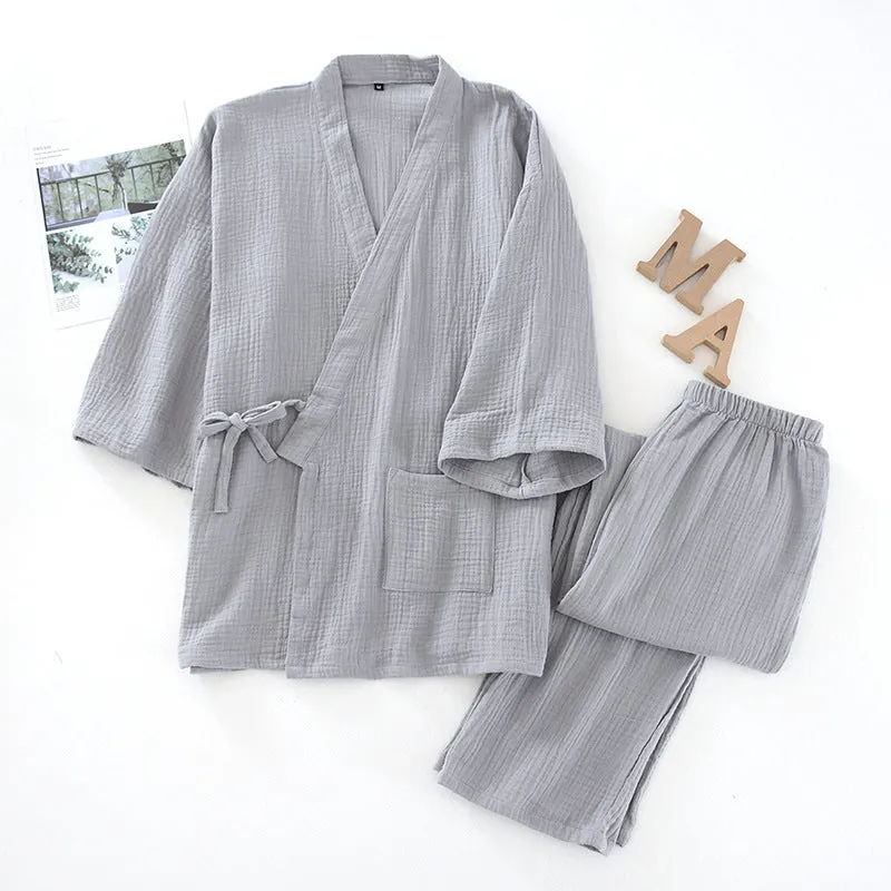 Esprit du Japon ensemble kimono pantalon femme coton