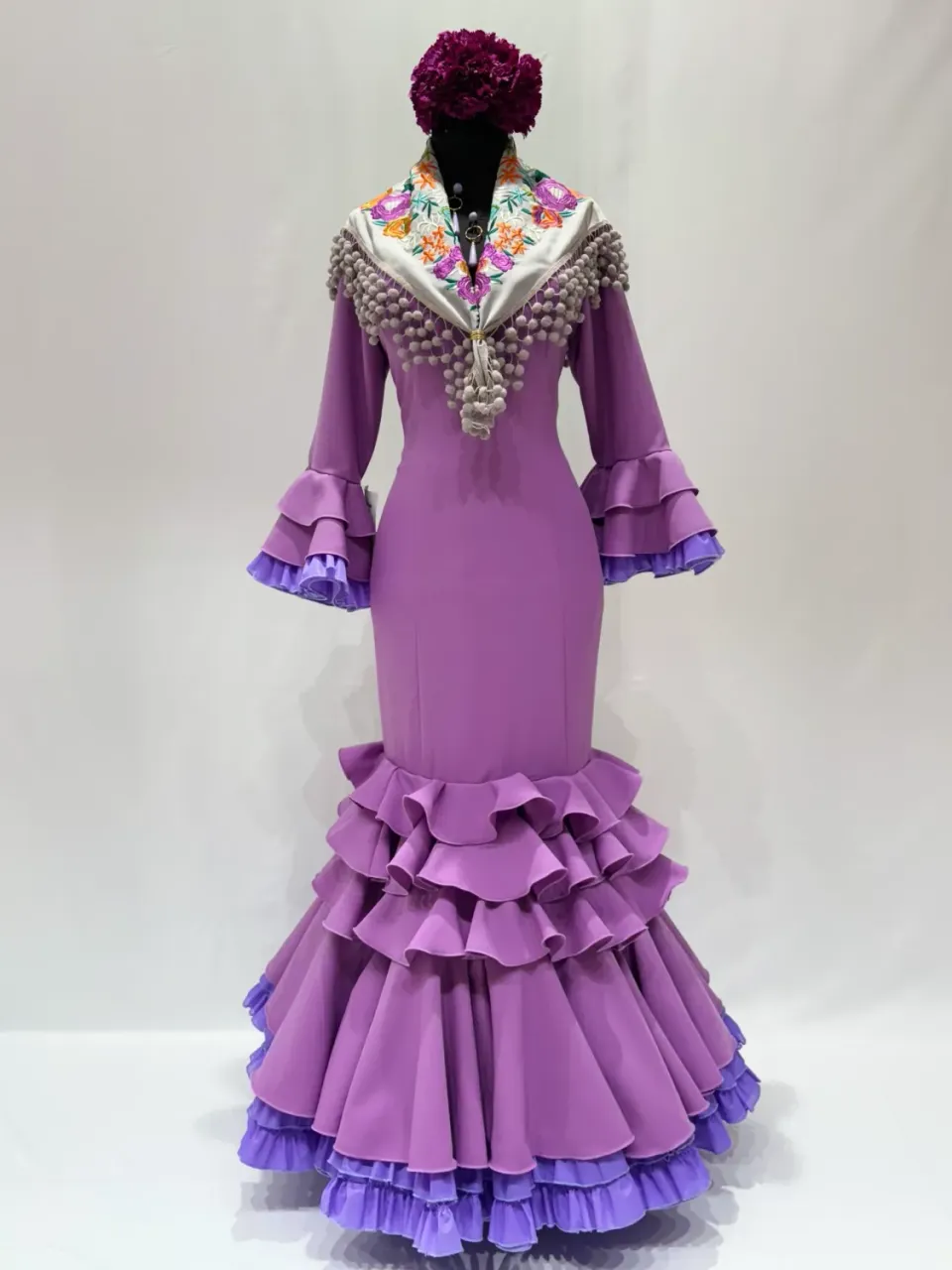 Viva La Feria Cartuja robe flamenca malva