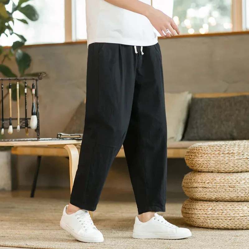 Esprit du Japon pantalon large homme coton 7/8