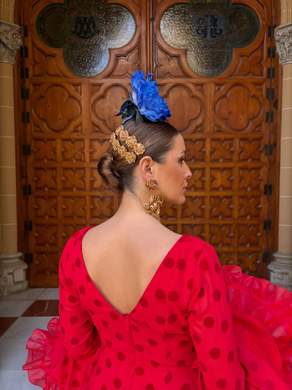 VIVA LA FERIA Nueva Peonía robe flamenca rouge noir