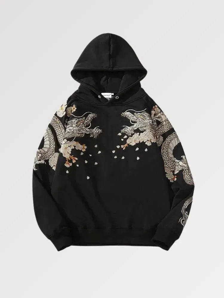 Japon style tatsuryga sweat dragon broderie artisanale