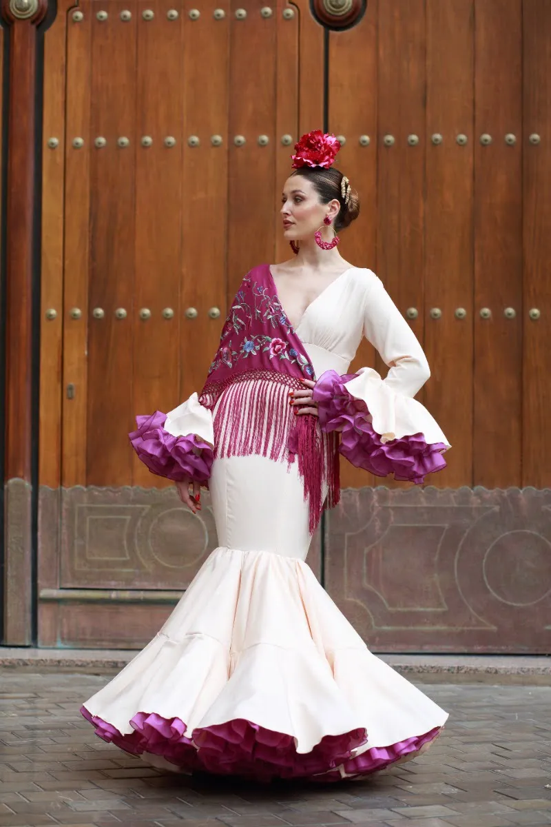 Viva La Feria Clavel robe flamenca à volants