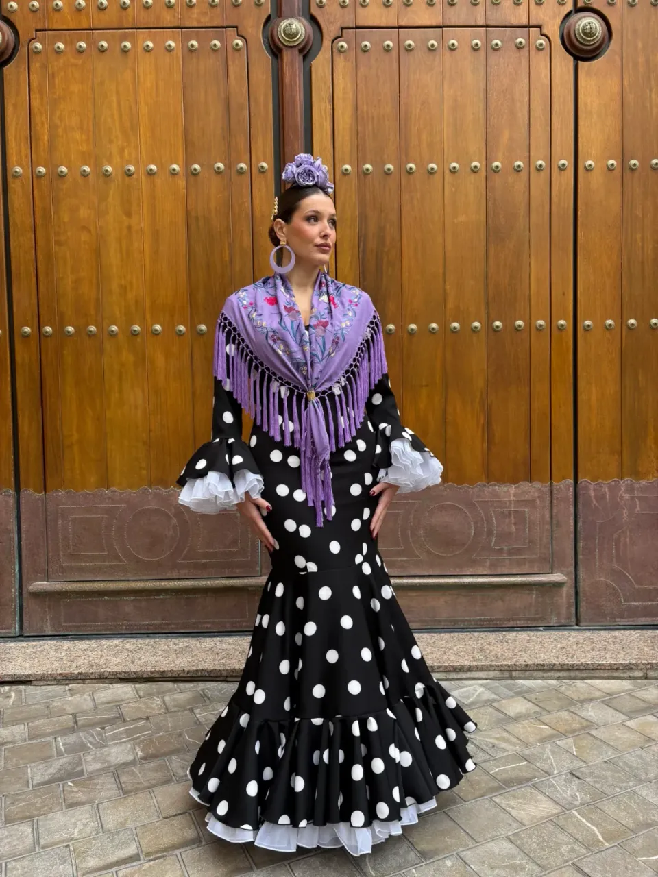 Viva La Feria Topacio robe sirène à pois