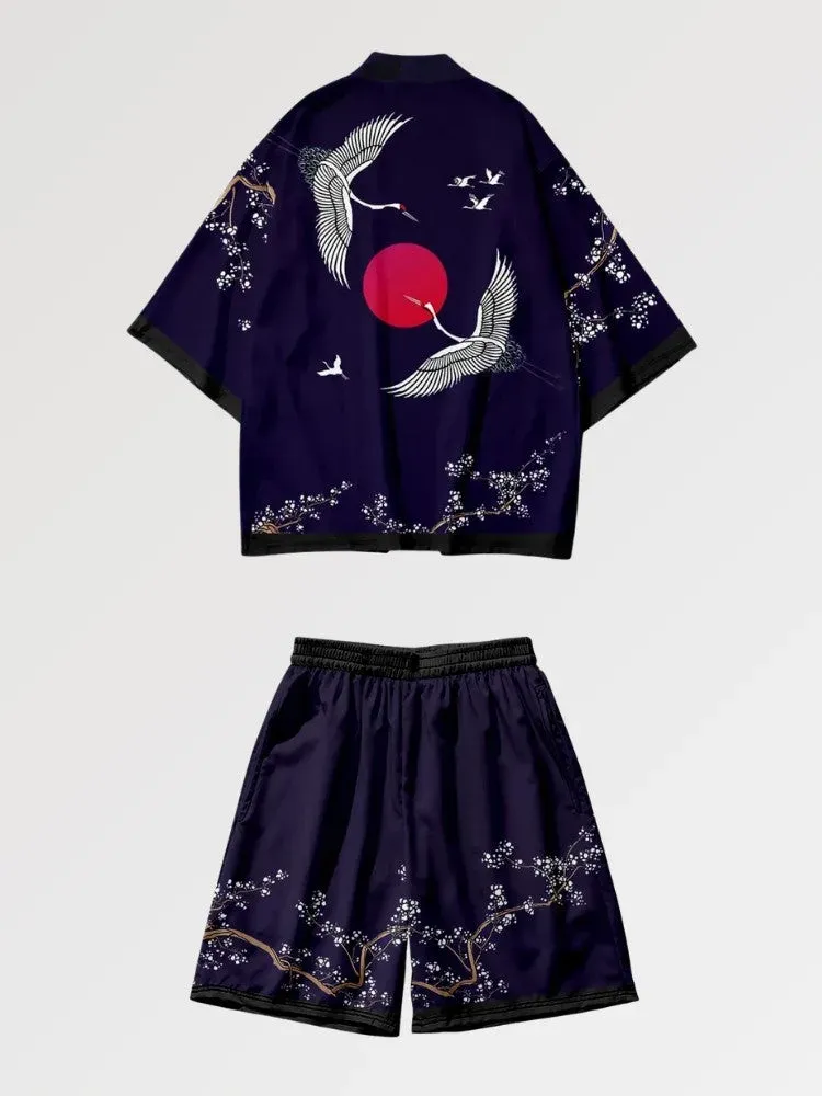 Japon style Ao No Taiyo ensemble de kimono