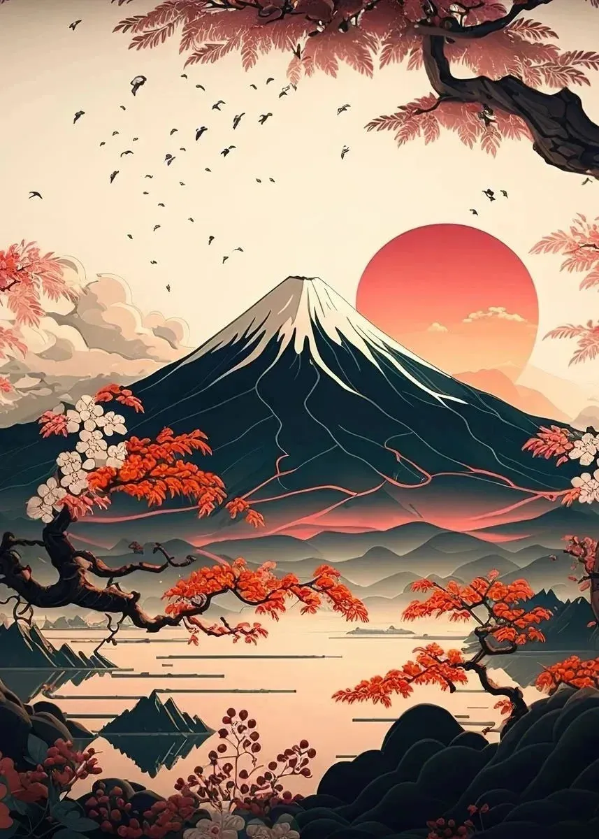 Japon style Tableau Mont Fuji