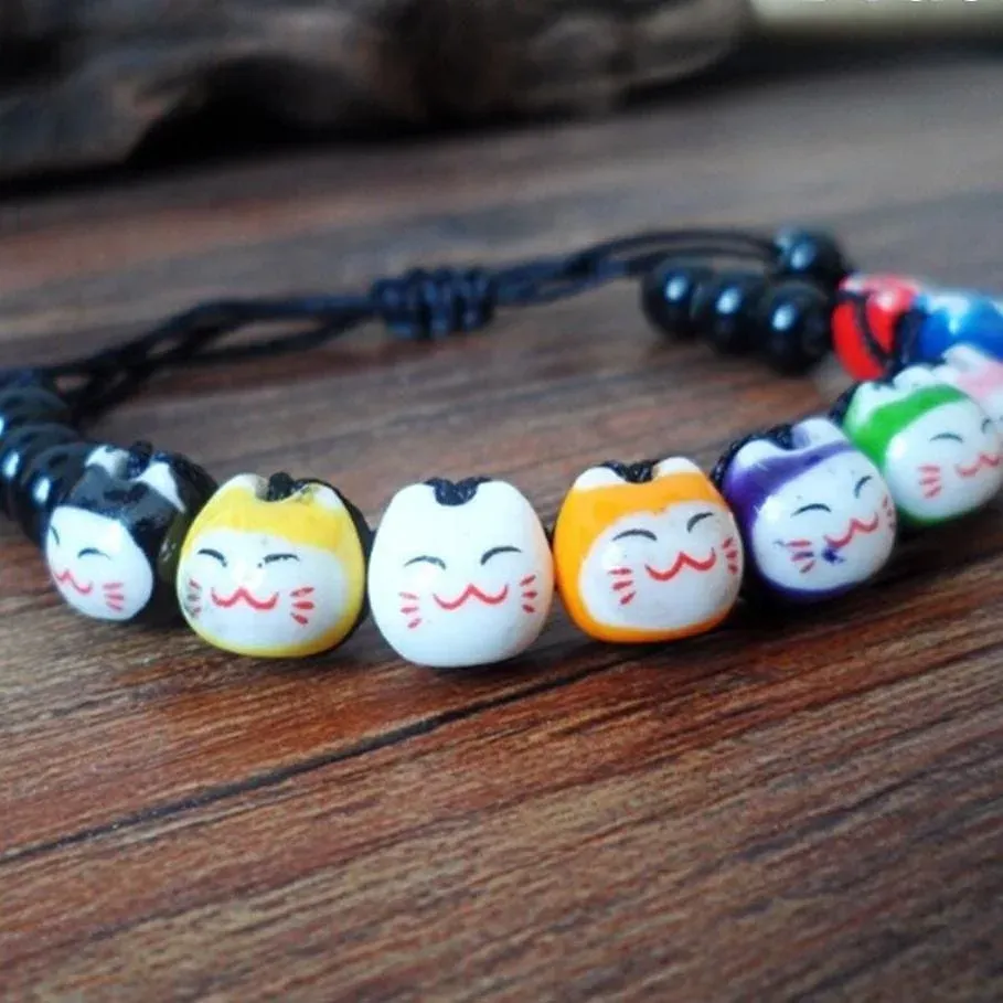 Japon style bracelet chat Maneki Neko porte-bonheur