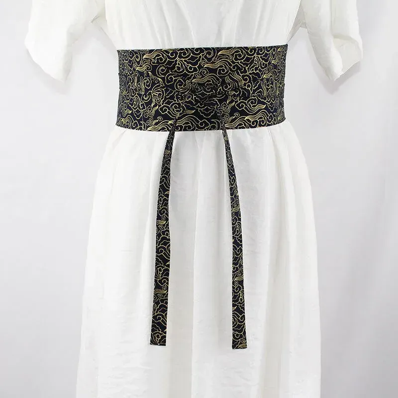 Japon style Ceinture Pour Kimono ceinture kimono noire