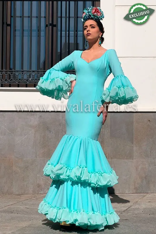 VIVA LA FERIA Vestido Rubí robe flamenca femme