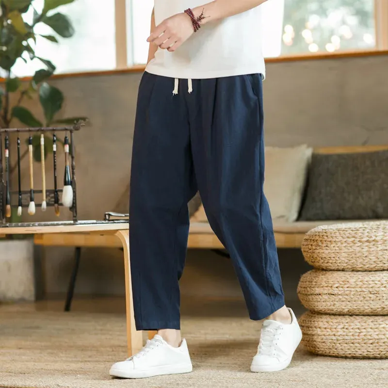 Esprit du Japon pantalon large homme coton 7/8
