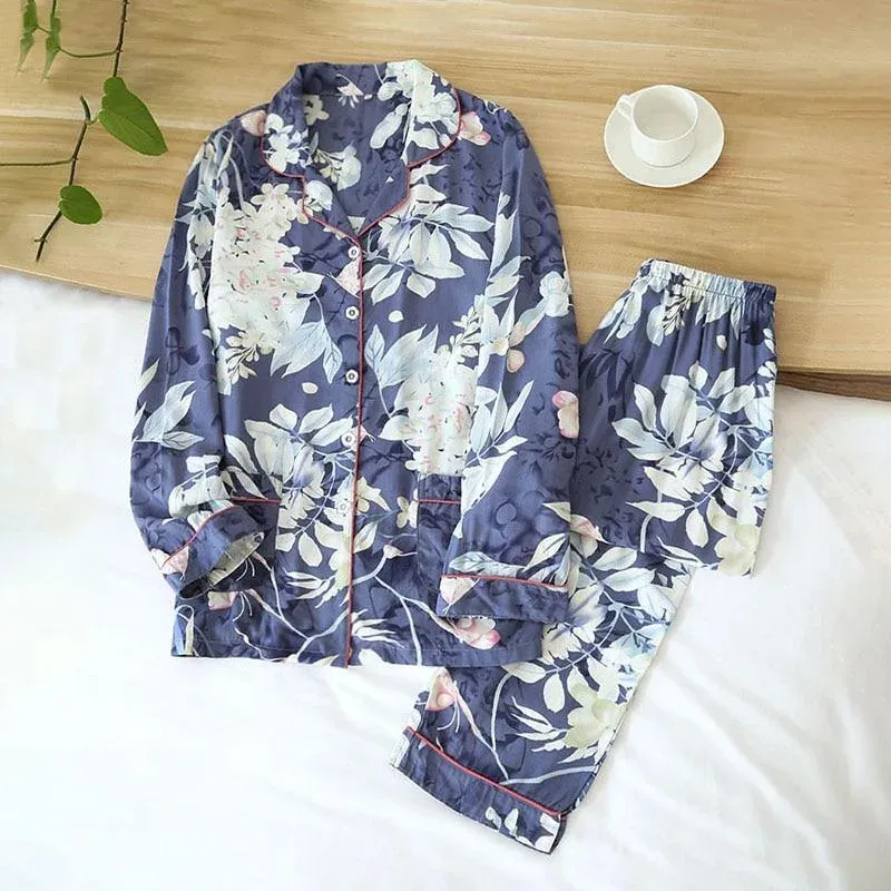 Japon style pyjama japonais satin femme