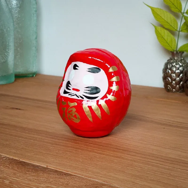 Japon style poupée Daruma porte-bonheur artisanal