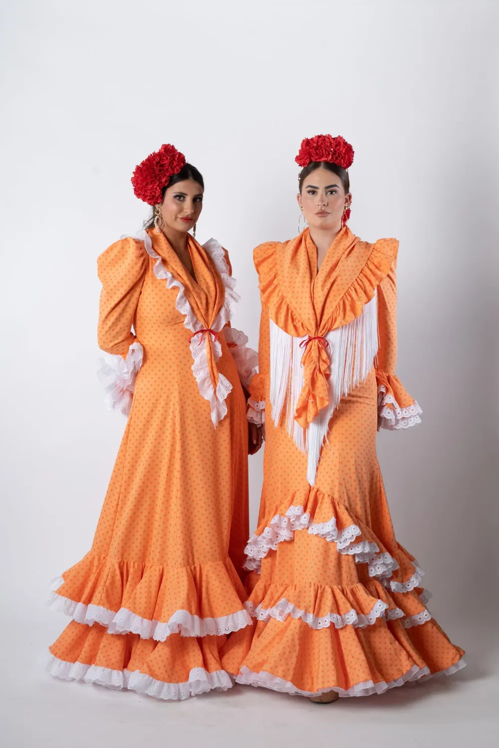 VIVA LA FERIA Venera robe flamenca mandarine