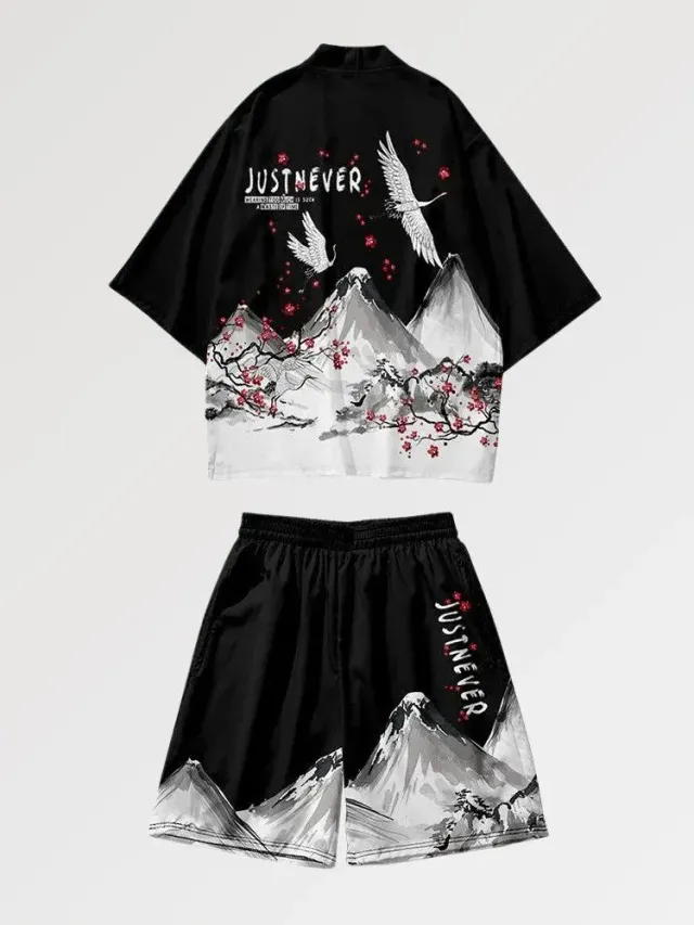 Japon style Fuji Shoto ensemble kimono traditionnel
