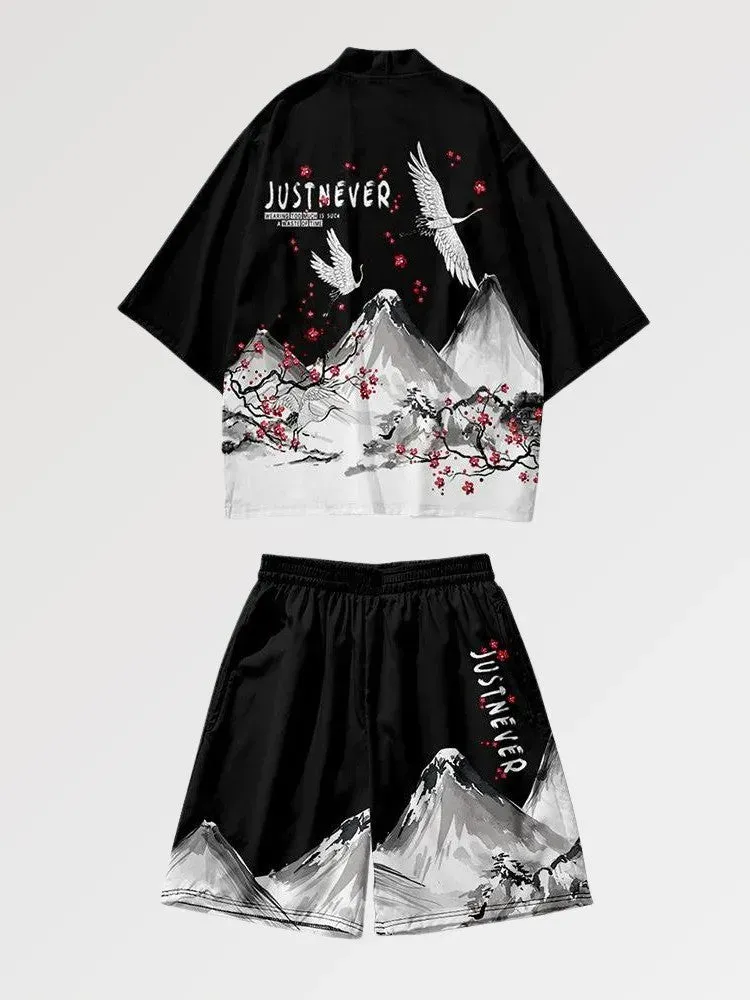 Japon style Fuji Shoto ensemble kimono traditionnel