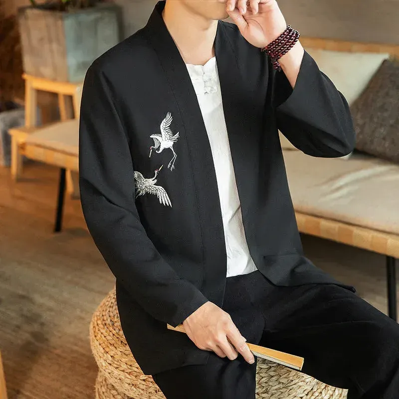 Japon style blazer kimono homme coupe ample