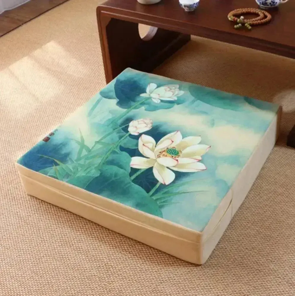 Japon style Ogaki coussin carré à fleurs
