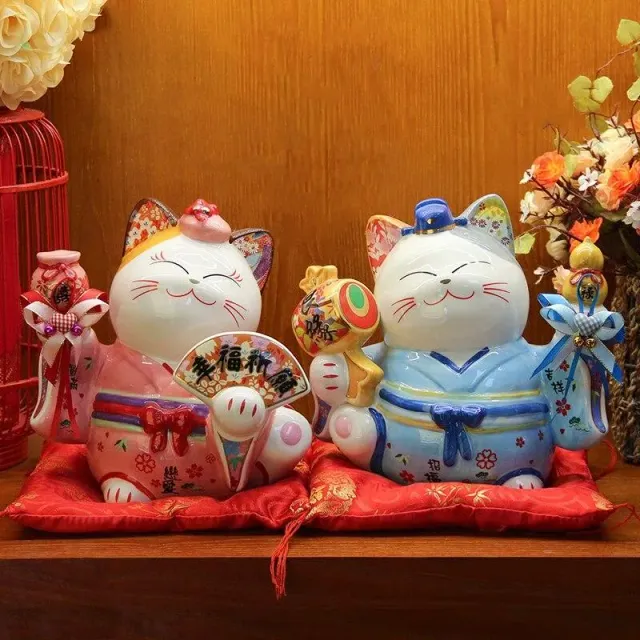 Japon style Maneki Neko tirelire chat porte-bonheur