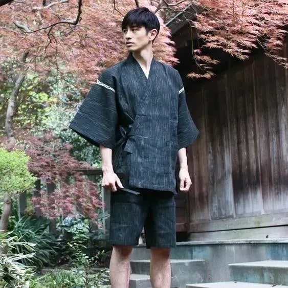 Japon style Jinbei Yukata Homme coton respirant