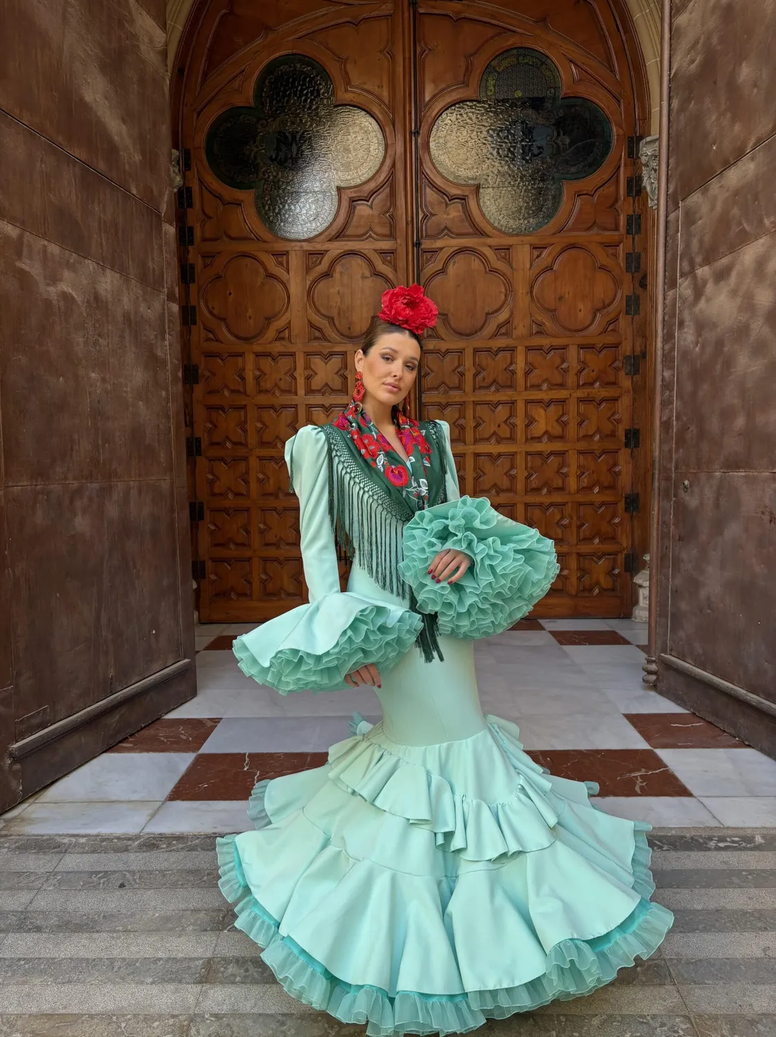 Viva La Feria Gardenia robe flamenca
