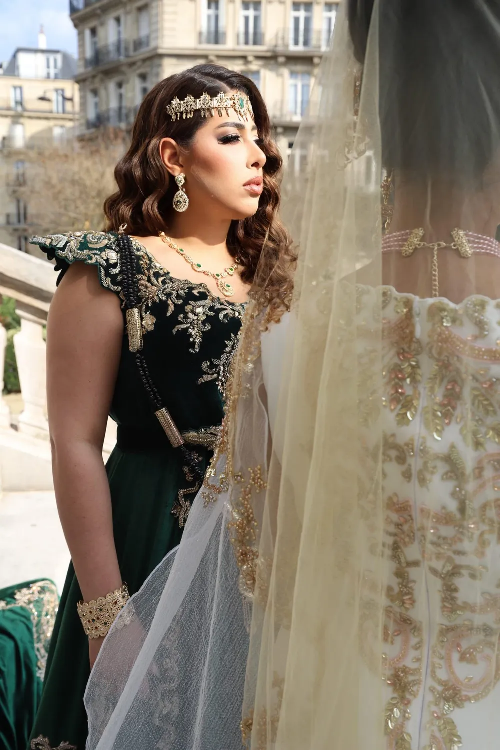 Célèbr'Orient Dalal fergani velours vert émeraude