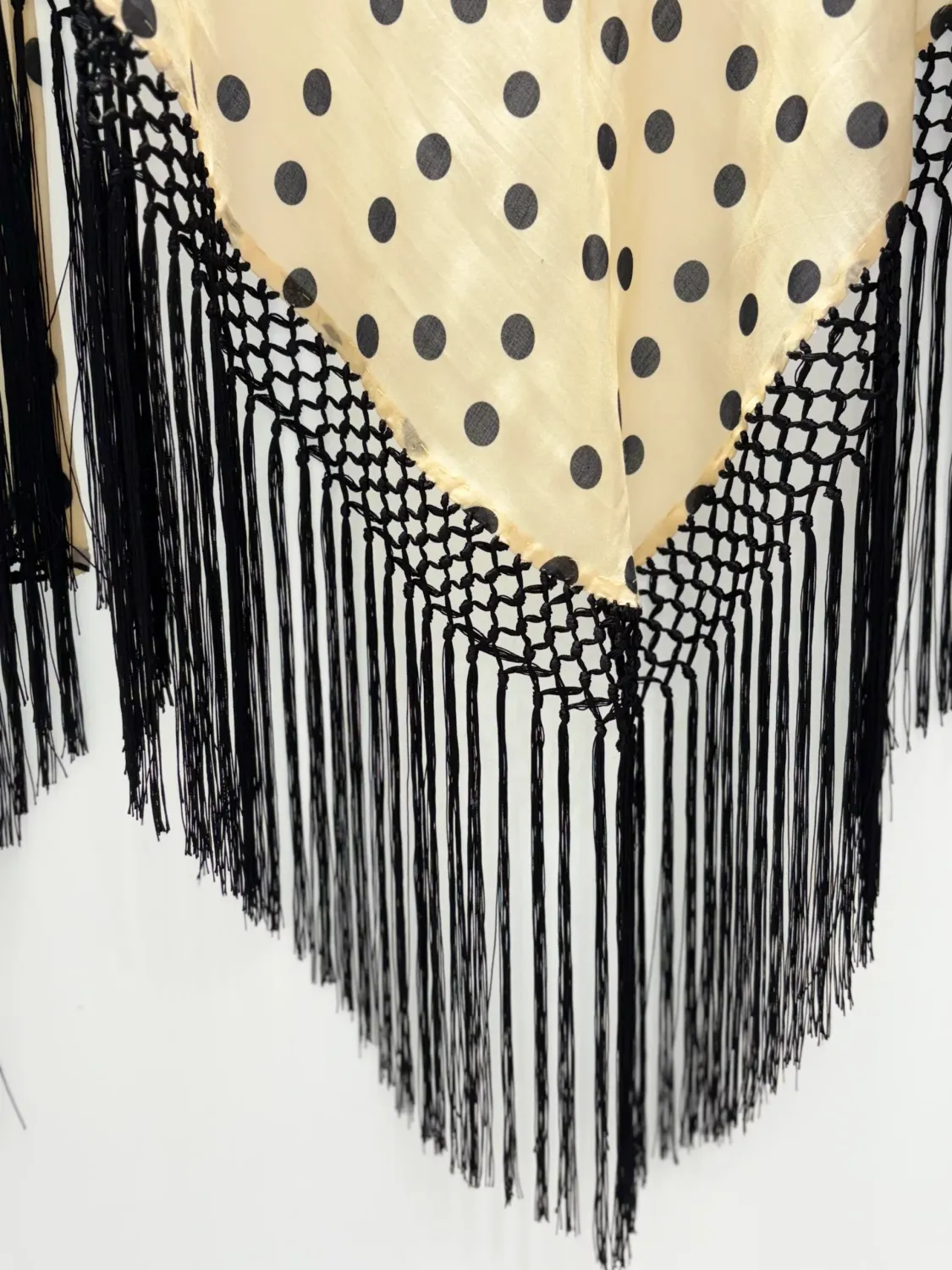 Viva La Feria mantoncillo châle à pois franges soie