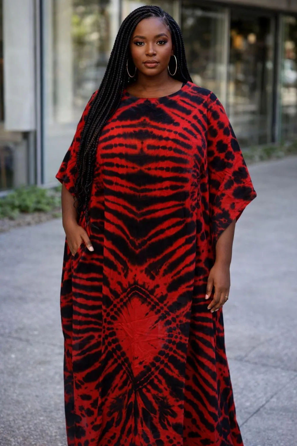 KAVAZI Tie Dye Kaftan kaftan femme en coton