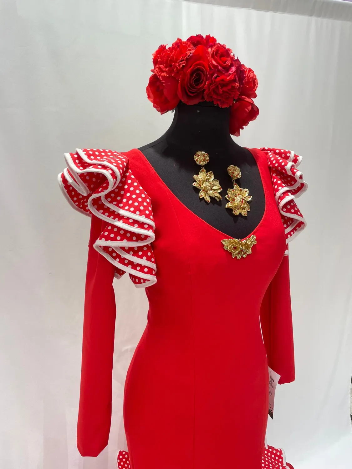 Viva la Feria Pepa robe flamenca rouge taille 42 stretch