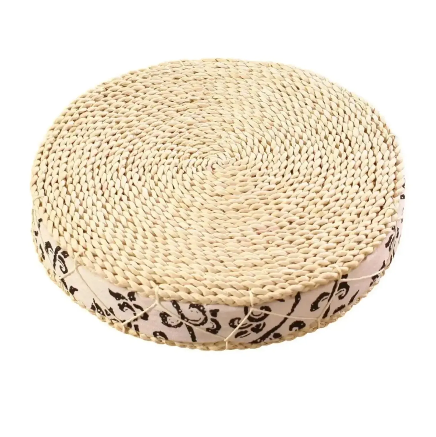 Japon style Anjo coussin de sol paille tressée ronde