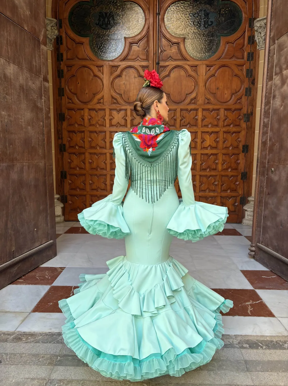 Viva La Feria Gardenia robe flamenca