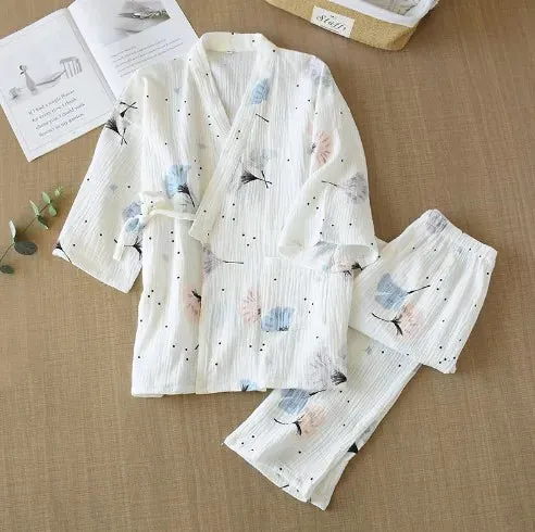Esprit du Japon ensemble kimono gaze de coton maison