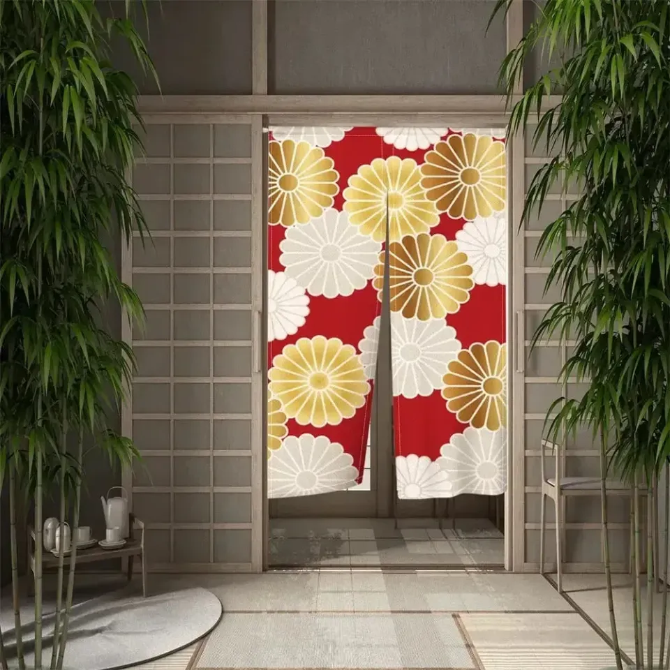 Japon style Kansha noren japonais floral