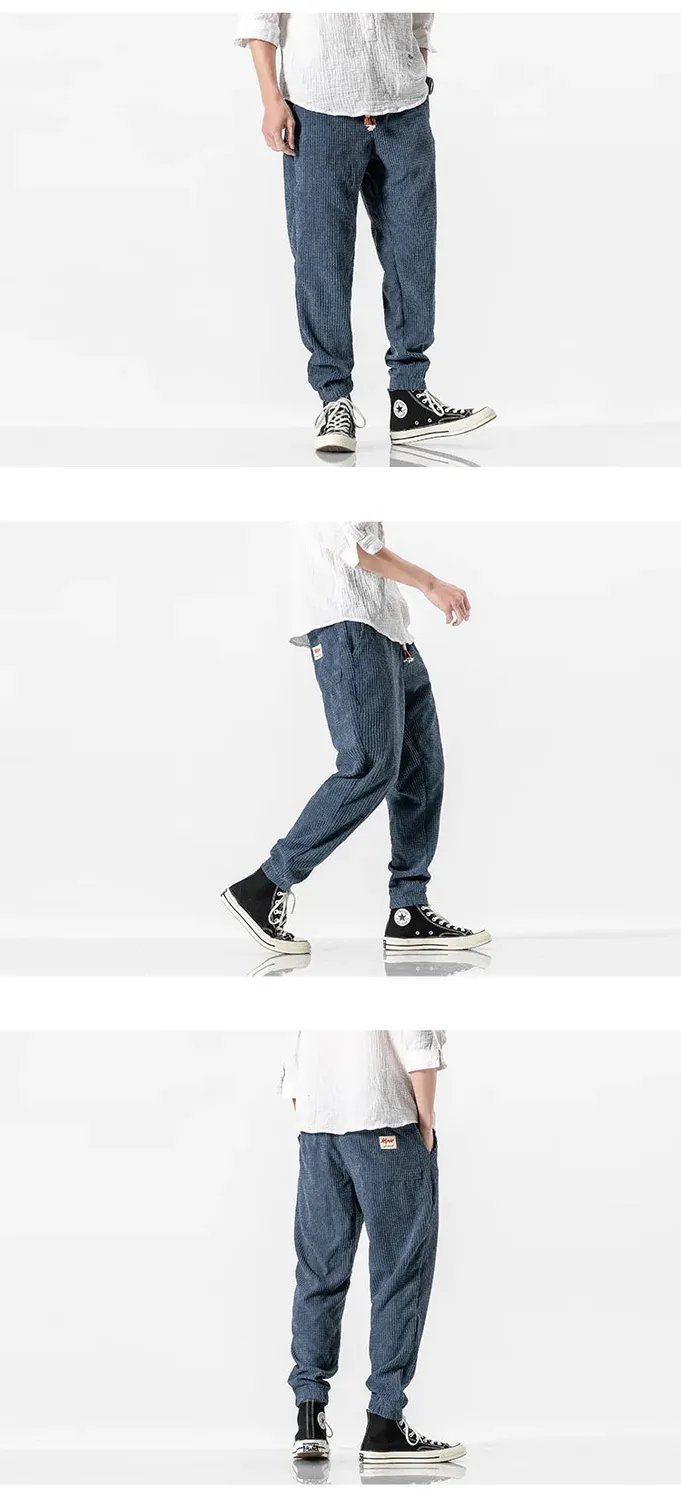 Esprit du Japon pantalon japonais homme velours coupe ample