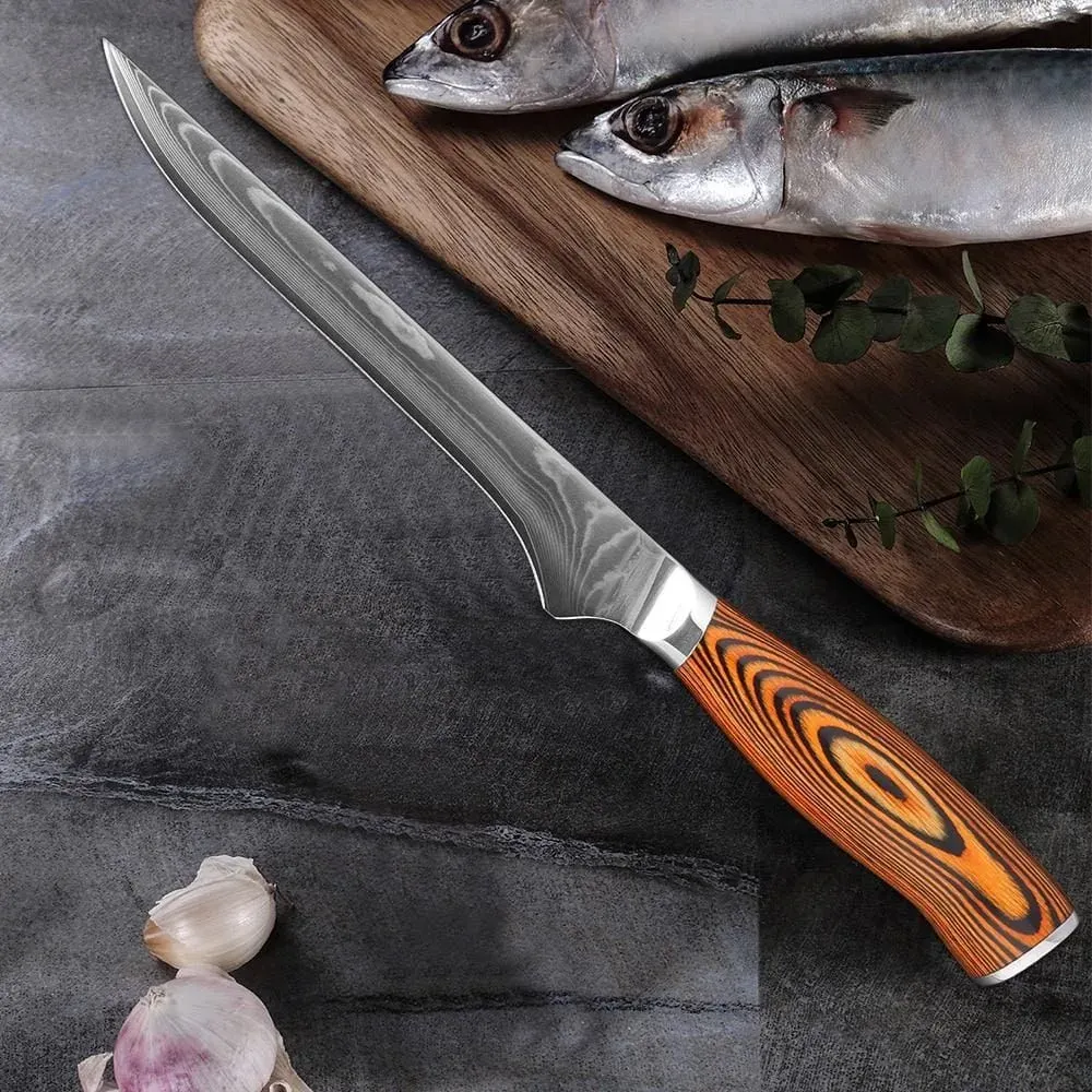 Japon style Knife Maebashi couteau japonais désosseur acier Damas