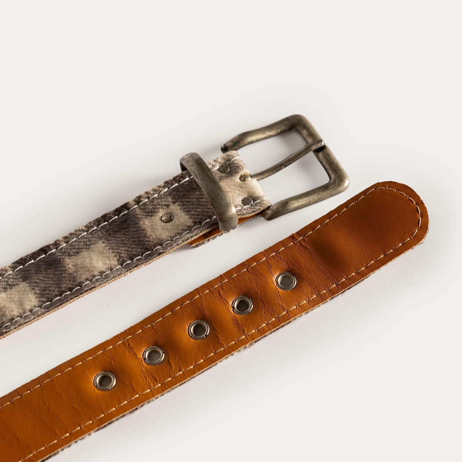 Mistral Camargue ceinture laine enduite cuir