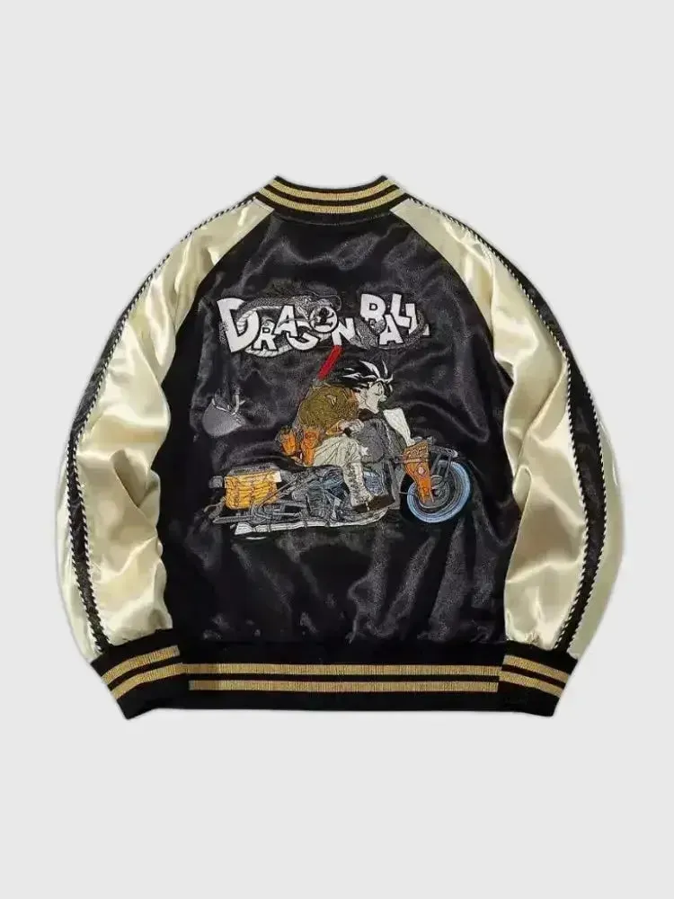 Japon style Sukajan Dragon Ball Goku ‘onroad’ veste brodée