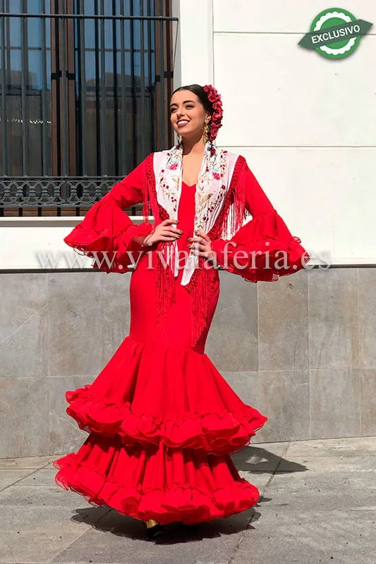 VIVA LA FERIA Vestido Rubí robe flamenca femme
