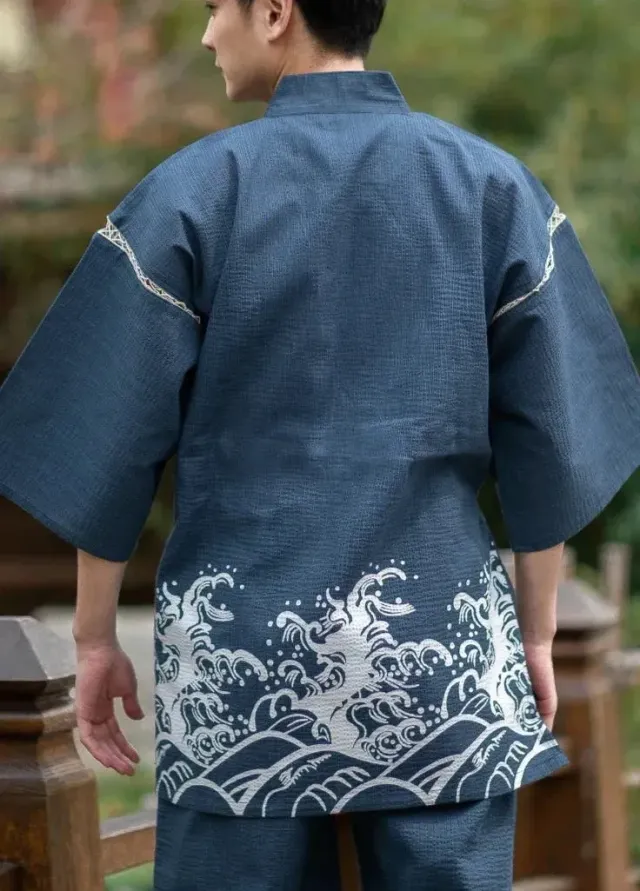 Japon style Kanagawa jinbei homme