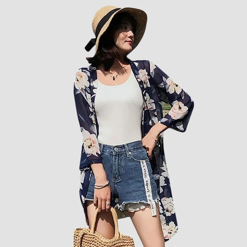 Japon style Veste Fine Kimono Femme légère japonaise