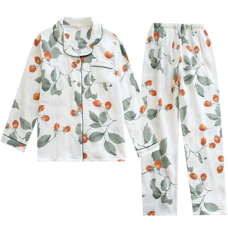 Esprit du Japon Pyjama Kimono Femme gaze coton imprimé