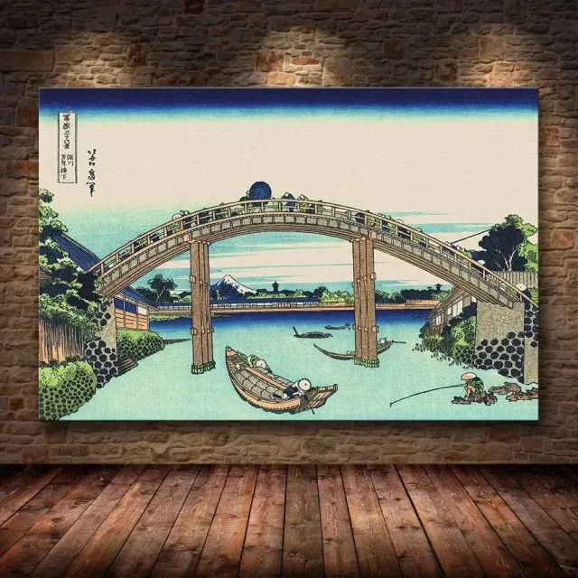 Japon style Hashi estampe japonaise pont Fuji