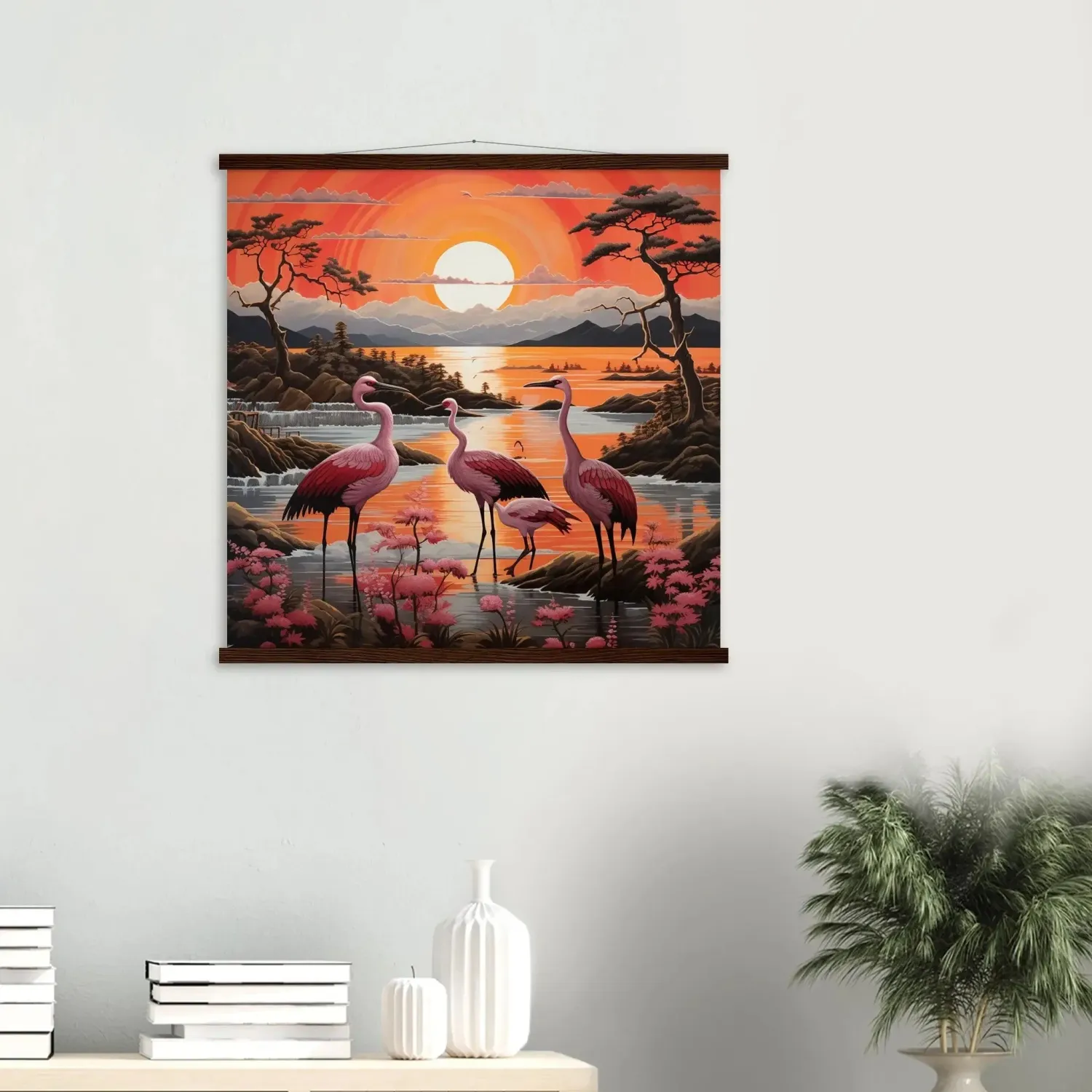 Japon style Sunrise tableau japonais contemporain