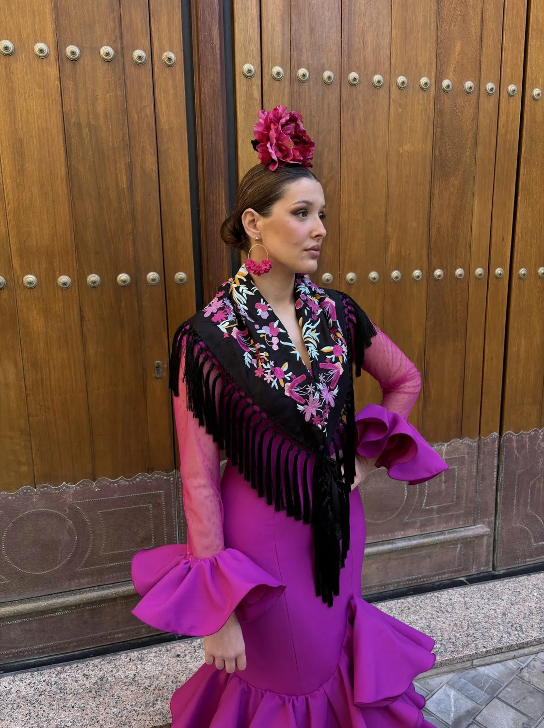 Viva La Feria Corin robe flamenca volants stretch